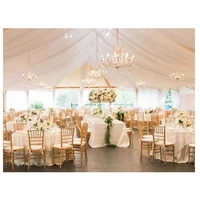 Chapiteau Portable de mariage transparent, grande toile de décoration extérieure, doublure intérieure, tentes de mariage