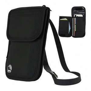 Travel Essentials Unisex RFID Blocking Passport <b>Holder</b> Waterproof Hidden Card Slots Travel <b>Wallet</b> with Adjustable Strap - Product Image 1