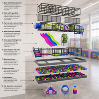 Équipement de parc d'aventure modulaire commercial, aire de jeux intérieure pour enfants avec blocs de mousse