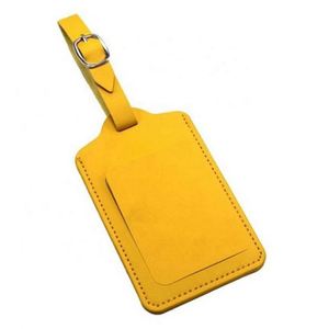Vente directe d'usine - Étiquette de bagage en cuir PU uni et coloré pour voyage en avion - Product Image 4