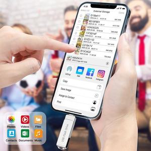 Nouveau 2025 – Clé <span class=keywords><strong>USB</strong></span> <span class=keywords><strong>3</strong></span>-en-1 en métal pour téléphone Android, haute vitesse, capacité virtuelle extensible - Product Image 3