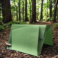Tissu en toile imperméable 100 % polyester tissé teint en fil vert, vente en gros pour tentes, durable, résistant au soleil, coupe-vent, anti-bactérien