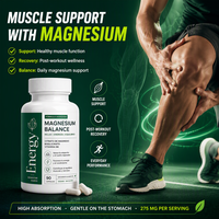 Capsules de glycinate de magnésium OEM, composants minéraux naturels, améliore la vitalité, compléments nutritionnels, fabricant de marques privées