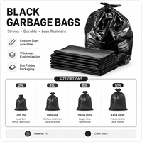 Sacs poubelles noirs plats en PEHD thermoscellables et doublures pour poubelles de cuisine – Personnalisables, vente en gros, OEM