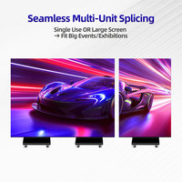 Écran LED mobile et pliable, affichage de poster LED double face, totem sur pied P1.86 pour publicité commerciale, signalisation numérique intérieure