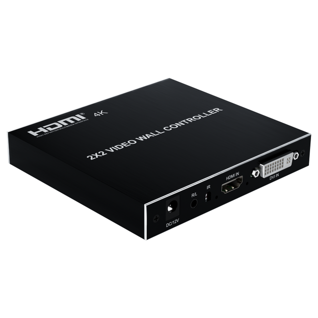 2X2 4K HD Video Wall Controller Seamless Splicing Processor RS232 IR Control Support 8 Display Modes Splitters Converters1X4