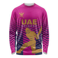 Maillot de baseball à manches longues des Émirats arabes unis imprimé de drapeau personnalisé uniforme d'entraînement de l'équipe nationale des Émirats arabes unis T-shirts à manches longues pour hommes