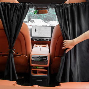 Cortina Parasol para Coche, Negra Opaca, de Una Sola Capa, para Asientos Delanteros y Traseros, Furgoneta, RV, Partición de Privacidad para Ventana con Instalación de Hebilla - Product Image 1