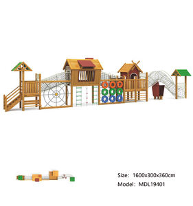 Équipement d'amusement pour enfants, <span class=keywords><strong>toboggan</strong></span> de terrain de jeu extérieur avec <span class=keywords><strong>tunnel</strong></span> de corde à grimper pour la maternelle ou le terrain de jeu public - Product Image 2