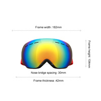 Usine UV400 hommes lunettes de soleil de sport Logo personnalisé motoneige et lunettes de ski avec double anti-buée et neige caractéristiques