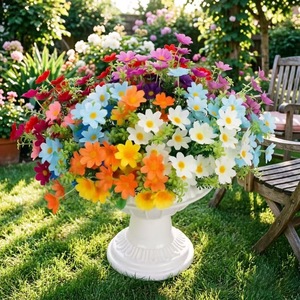 Bouquet de camomille artificielle en soie, faible entretien, pour mariage, décoration intérieure et fêtes - Product Image 3