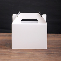 Boîtes à cupcakes en papier blanc avec poignée, nouveau design, haute qualité