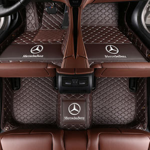 Ensemble de tapis de voiture <span class=keywords><strong>Mercedes</strong></span> de luxe haut de gamme 2025 Nouveau logo personnalisé Antidérapant Cuir Imperméable Résistant à l'usure 20 mm d'épaisseur Sol de voiture - Product Image 1