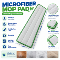 Serpillère jetable antimicrobienne haute performance avec logo personnalisé pour salles blanches, pour environnements stériles, avec manche en aluminium