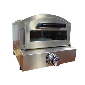 Oven Pizza Kecil Stainless Steel, Oven Pizza Portabel Gas LPG untuk Digunakan Di Rumah