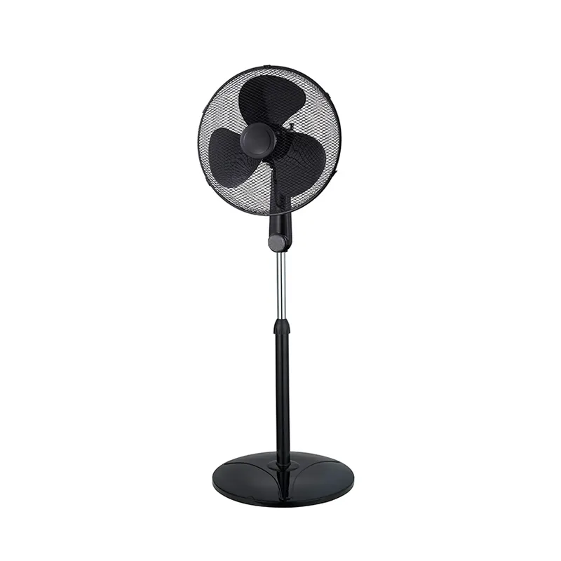 Ventilador de pedestal de alta velocidad para oficina y hogar, base cruzada redonda de 3 aspas, 220V, 240v, 16 pulgadas