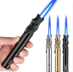 Briquet torche Creative Beast avec allumage à jet, coupe-vent et rechargeable, idéal pour <span class=keywords><strong>le</strong></span> camping et <span class=keywords><strong>le</strong></span> barbecue - Product Image 1