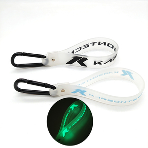 YYX Custom Backpack Car Accessories Glows Luminous Dark Keyring Key Pendants Decoration Carabiner Pvc Lanyard Keychain