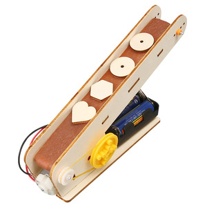 Kit de Materiales de Madera para Creación de Modelos de Cintas Transportadoras DIY, con Batería, Educativo, para Ensamblaje, Enseñanza y Aprendizaje - Product Image 5