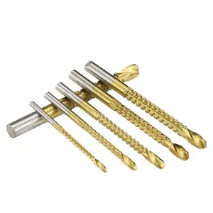 Spiral Cobalt Drill Bit Set HSS Round Shank Tap Serrated Drill Bit Woodworking Electric Drill Tool