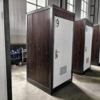 Toilettes portables de luxe en structure acier pour extérieur, cabine de toilettes, salle de bain, douche de camping
