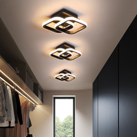 Meilleure Vente : Plafonnier LED Noir Moderne pour Couloir, Allée, Hall d'Entrée, Vestiaire et Décoration Intérieure