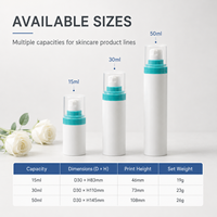 Flacon pompe PP 15ml 30ml 50ml, emballage cosmétique personnalisé avec logo et couleur pour sérum, lotion, crème, essence, fabrication OEM