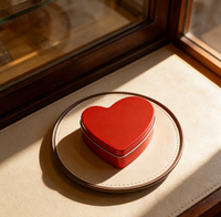 Boîte en étain en forme de cœur pour la Saint-Valentin avec impression offset pour bonbons, chocolat, sucre, chewing-gum et stockage de nouilles