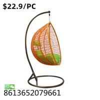 Prix d'usine ensemble de patio ensemble de balançoire de jardin extérieur balançoire de patio oeuf rotin chaise balançoire extérieure