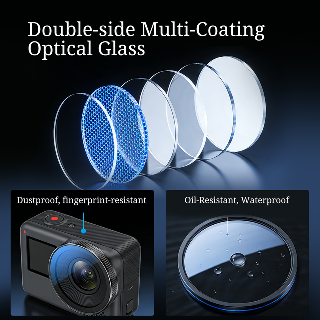 High Quality OEM for DJI Action 5 & 6 Waterproof UV ND Optical Glass Camera Filter Kit