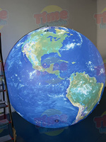 Globe terrestre géant gonflable en PVC étanche de 2 m, 3 m, 4 m, logo personnalisé, grand globe terrestre gonflable avec lumière LED