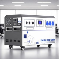 Station d'alimentation portable tout-en-un 10000W/10000Wh au lithium-ion avec chargeur solaire MPPT et onduleur à onde sinusoïdale pure, robuste, 130kg