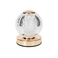 Lampe de bureau LED sans fil en métal, style nordique moderne européen, en forme de boule, rechargeable, à intensité tactile, portable, réglable, batterie 5V, pour chambre