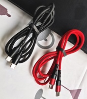 Câble USB Type-C en nylon tressé en alliage d'aluminium PD60W 3A, charge rapide, conducteur en cuivre pur, blindage par feuille, pour téléphone portable et tablette
