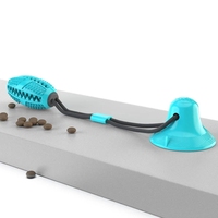 Jouets interactifs pour chiens Ventouse Balle de poussée avec cordes élastiques et morsure molaire Entraînement en caoutchouc Mangeoire à mâcher Jouet de nettoyage des dents