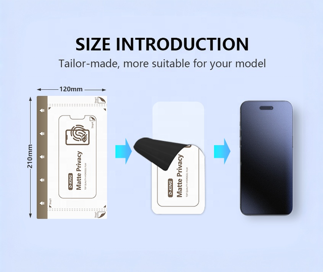 Wholesale Matte Anti-Glare Anti-Spy Anti-Fingerprint Soft Hydrogel Screen Protector Film for Mobile Phones Grade AAA Quality