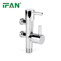 Válvula de Ángulo de Cierre Rápido de 1/2 Pulgada para Baño, de Aleación de Zinc Estable IFAN, Válvula de Ángulo de Baño de Aleación de Zinc para Accesorios de Bidé