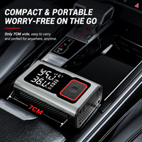 Compresseur d'air portable sans fil, gonfleur de pneus 150 PSI, pompe à air numérique rechargeable, pompe électrique pour voiture, vélo, moto
