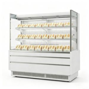 Vitrine réfrigérée à rideau d'air de 1,5 mètre, sans givre, pour boissons et yaourts, à basse température - Product Image 1