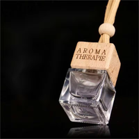 Diffuseur de parfum portable personnalisé pour voiture avec bouchon en bois, flacon diffuseur d'huiles essentielles pour voiture