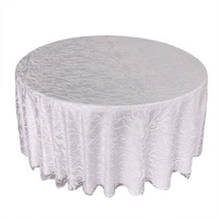 Ausgefallene weiße Hochzeit Runde Pailletten Tischdecke Overlay für die Hochzeit