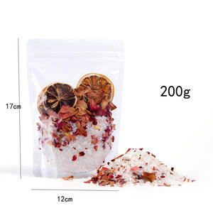 Sels de bain aromatiques en sachet aux pétales de rose séchés et tranches de citron, parfum longue durée pour un bain relaxant - Product Image 5