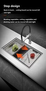 2026 New Arrival Nodma NM767N Modern Nano Single Bowl Handmade Gun Gray 304 Stainless Steel Multifunction Smart <strong>Kitchen</strong> <strong>Sink</strong> - Product Image 2