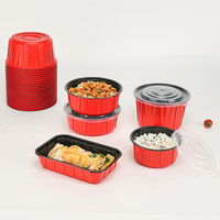 Récipient alimentaire jetable en plastique PP micro-ondable boîtes à emporter personnalisées avec couvercles
