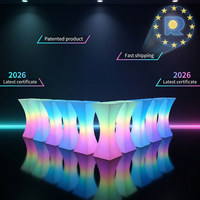 Table de bar LED moderne en gros, 16 couleurs RGB, rechargeable, contrôle par APP/télécommande, étanche IP65 pour mariage, fête, hôtel, centre commercial, parc