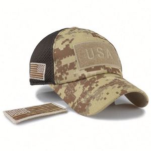 Casquette de baseball camouflage drapeau américain de haute qualité en gros, personnalisable - Product Image 5