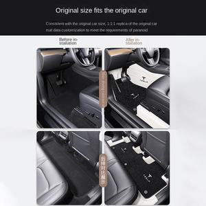 Tapis <span class=keywords><strong>de</strong></span> <span class=keywords><strong>voiture</strong></span> pour Tesla Model Y, tapis en PVC sur mesure, entièrement enveloppant, doux, aviation, Edamame Y - Product Image 2