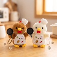 En gros : Pendentif en peluche Poulet du Chef, Porte-clés Poulet du Chef, Accroche-sac à dos, Décoration alimentaire, Souvenir touristique, Porte-clés en peluche