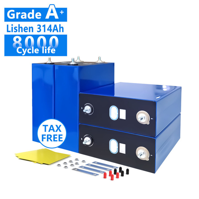 8000 Cycles Lishen 314Ah Lifepo4 Battery 3.2v 280Ah 330Ah 340Ah Solar Prismatic Lithium Ion Batteries for Home Energy Storage