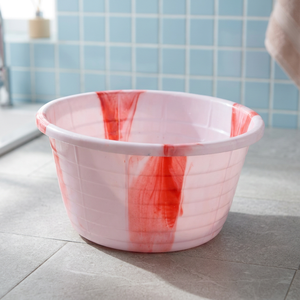 NDURO NE3003 Baignoire ronde moderne en PP émaillé rouge sans couvercle, durable pour usage domestique, en provenance du Tamil Nadu, pour adultes - Product Image 2